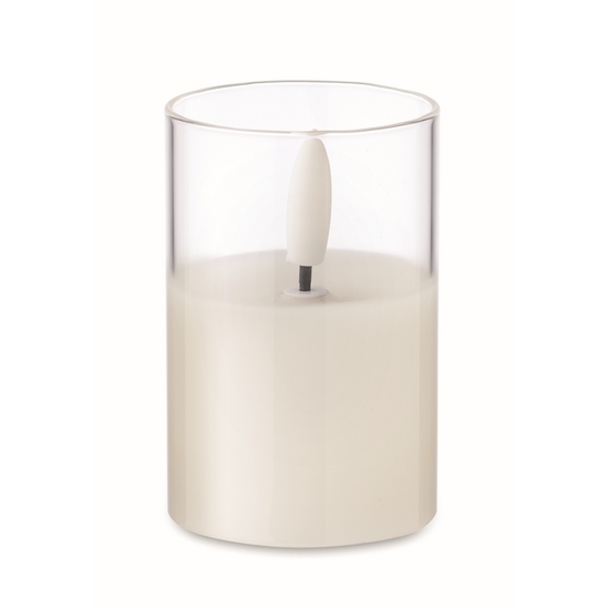 LED-Wachskerze im Glashalter