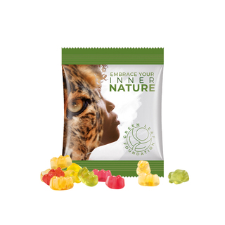 Minitüte,10 g, Folie weiß, Trolli Premium Bärchen,