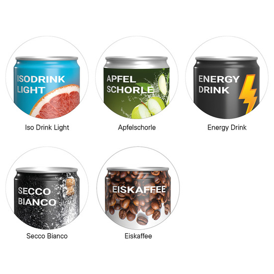 Getränkedose 200 ml Secco Bianco, Sleeve-Folie transparent