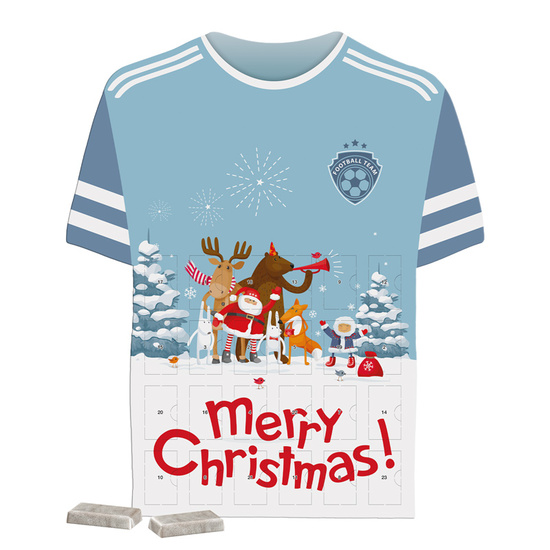 Täfelchen Adventskalender Trikot, Napolitain in Pergaminpapier