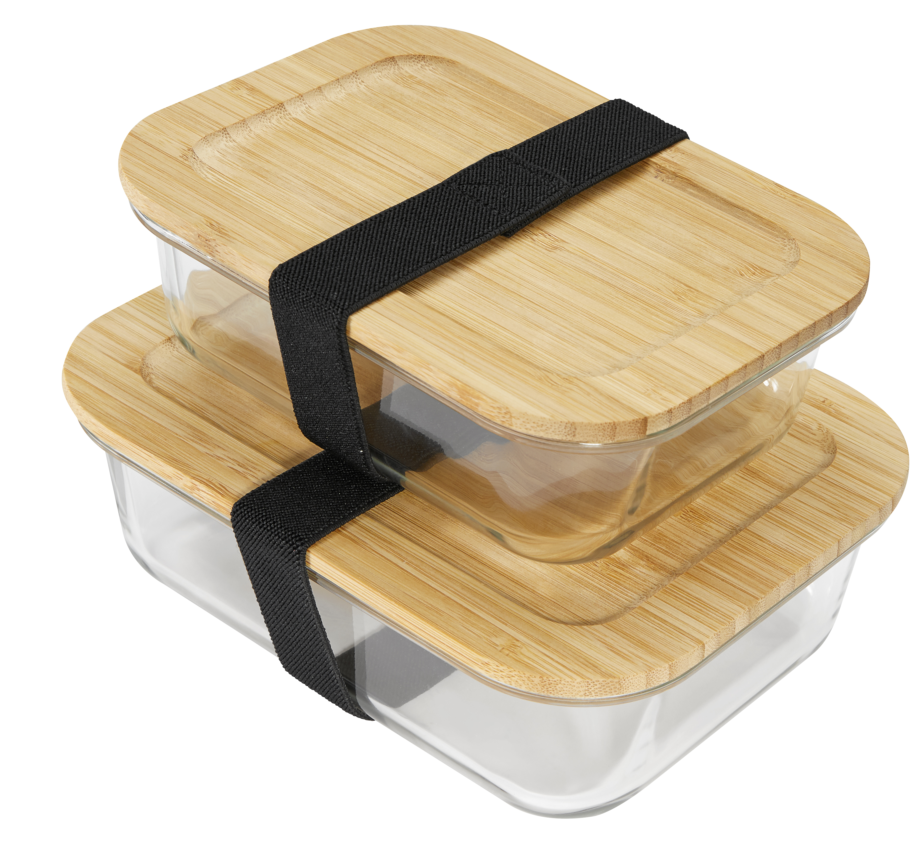 Hitzebeständige Glas-Lunchbox mit Bambusdeckel, Dichtung und 1050 ml Volumen