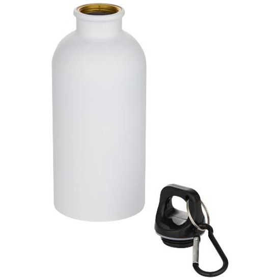 Oregon 400 ml matte RCS-zertifizierte einwandige Trinkflasche aus recyceltem Edelstahl mit Karabinerhaken