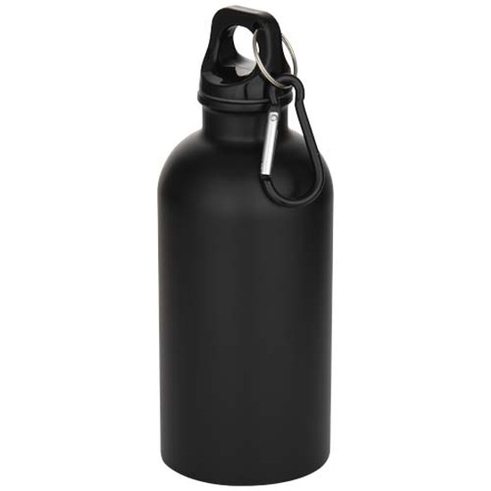 Oregon 400 ml matte RCS-zertifizierte einwandige Trinkflasche aus recyceltem Edelstahl mit Karabinerhaken
