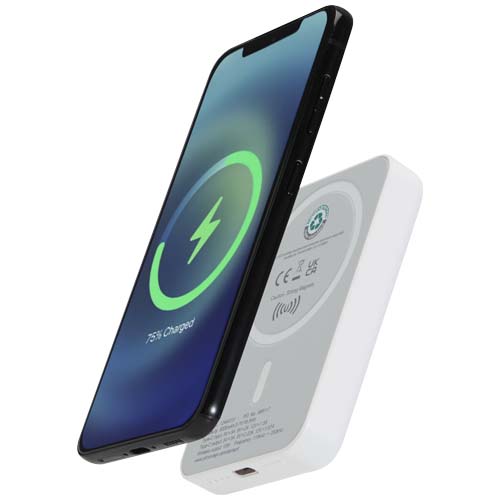 Acrab 15 W 5.000 mAh magnetische kabellose Powerbank mit 20 W PD aus recyceltem Kunststoff