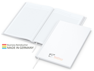 Notizbuch Note-Book x.press A5, matt-weiß