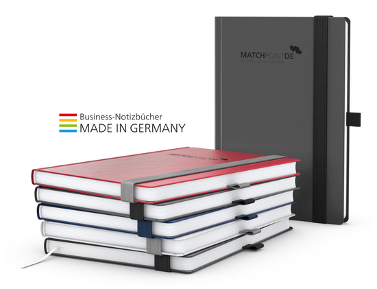 Notizbuch Vision-Book White Bestseller A4, schwarz inkl. Kupfeprägung