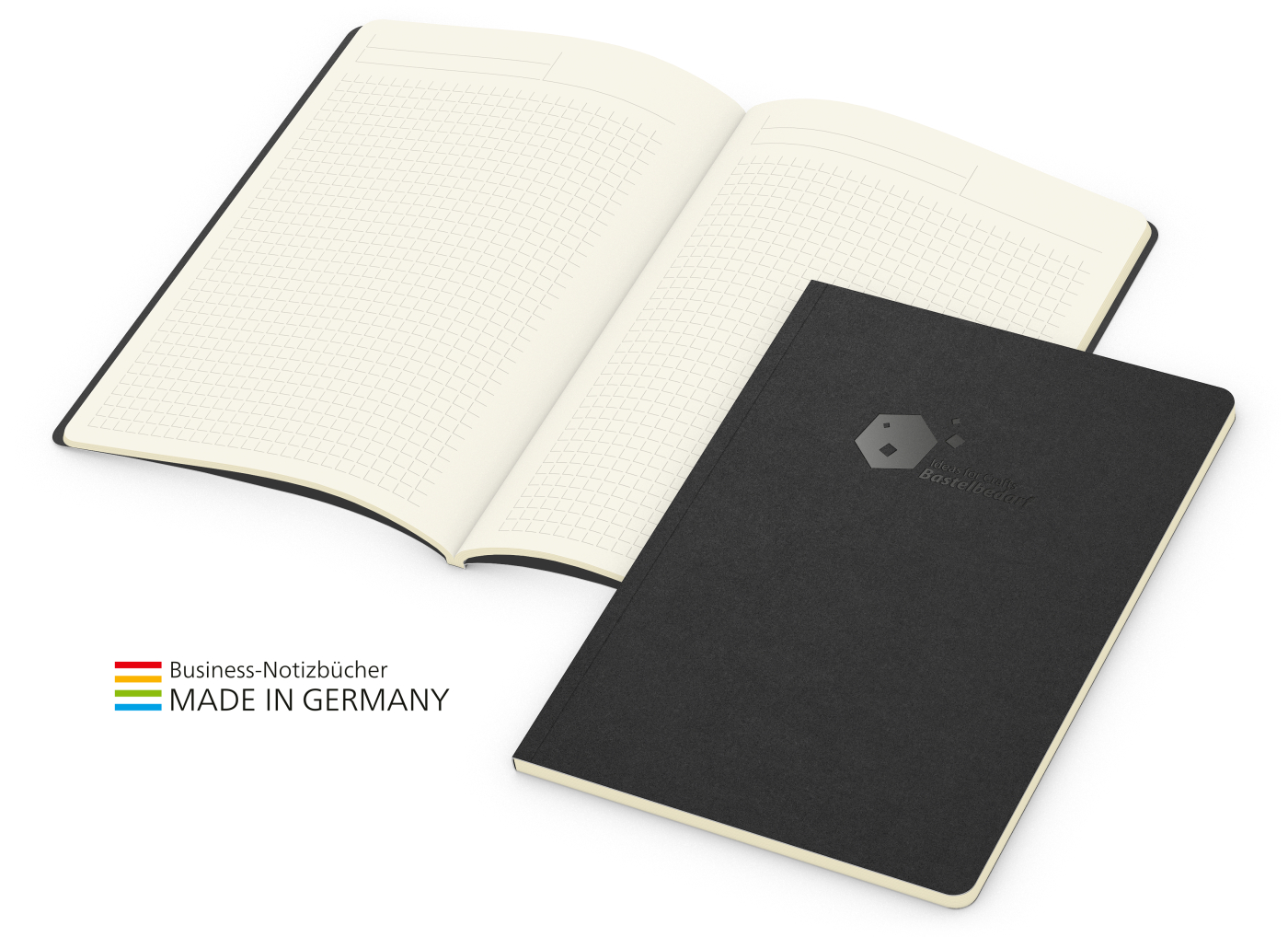 Notizbuch Copy-Book Creme bestseller A5, schwarz