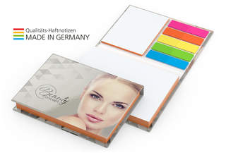 Prag White Bestseller Bookcover gloss-individuell, Farbschnitt orange
