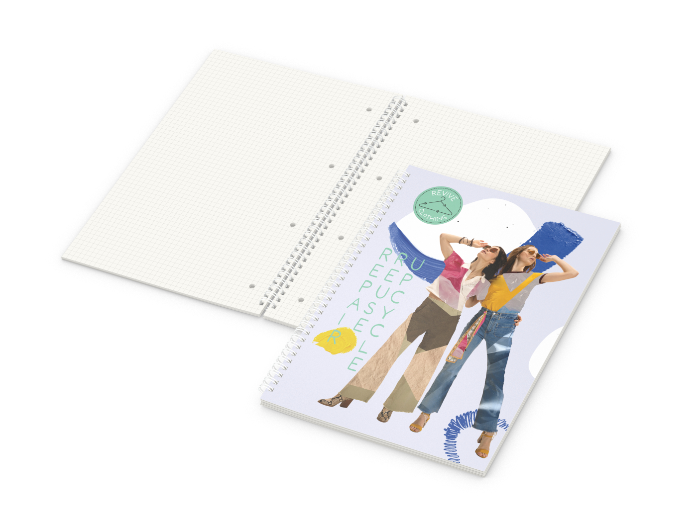 Collegeblock Wire-O Recycling, 80 Blatt