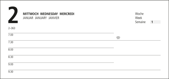 Buchkalender Advance Bestseller inkl. 4C-Druck, gloss-individuell