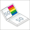 Haftnotiz-Set Brüssel Bookcover White Bestseller, gloss-individuell