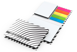 Haftnotiz-Set Budapest Bookcover White Bestseller, matt-individuell, Farbschnitt schwarz