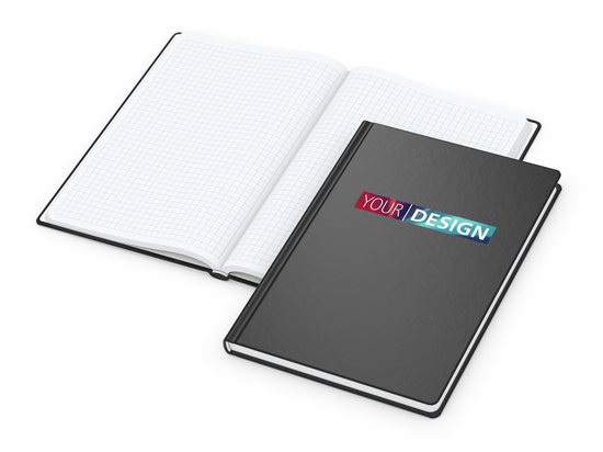 Notizbuch Easy-Book Basic Bestseller, A5, schwarz inkl. Siebdruck-Digital