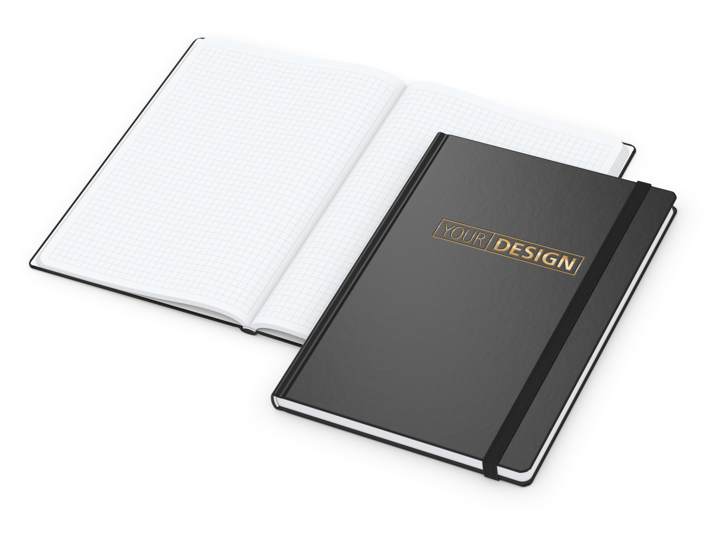 Notizbuch Easy-Book Comfort Bestseller, Large, schwarz inkl. Goldprägung