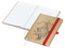 Notizbuch Match-Book White Bestseller, A5, Natura, braun-individuell, rot