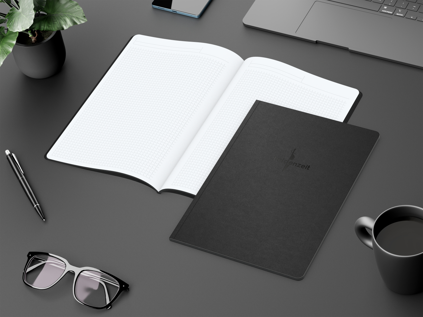 Notizbuch Tablet-Book Slim Bestseller, A4, schwarz