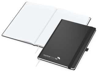 Notizbuch Vision-Book White Bestseller, A4, schwarz inkl. Silberprägung