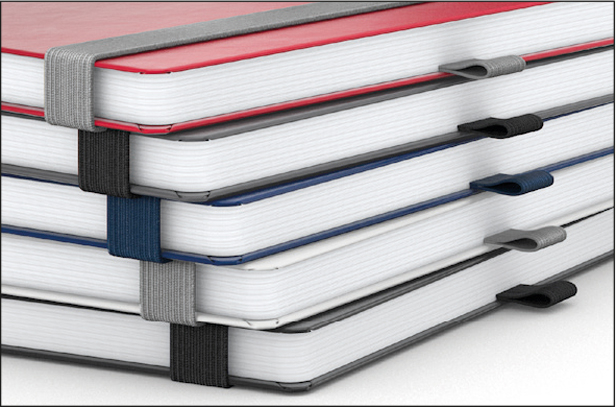 Notizbuch Vision-Book Creme Bestseller, A5, dunkelblau inkl. Prägung schwarz-glänzend