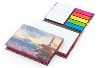 Haftnotiz-Set Wien Bookcover White Bestseller, matt-individuell, Farbschnitt rot