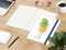 Notizbuch Match-Book, A4, Cover-Star Recycling-Matt, mittelblau
