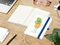 Notizbuch Match-Book, A5, Cover-Star Recycling-Matt, mittelblau