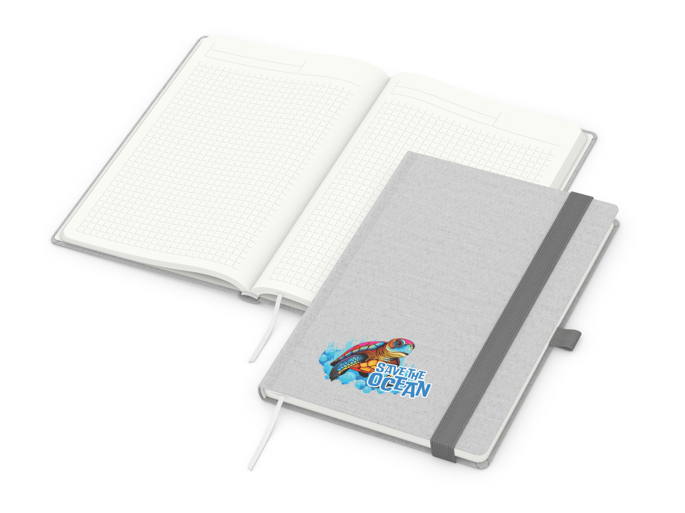 Notizbuch Ocean-Book Recycling, hellgrau