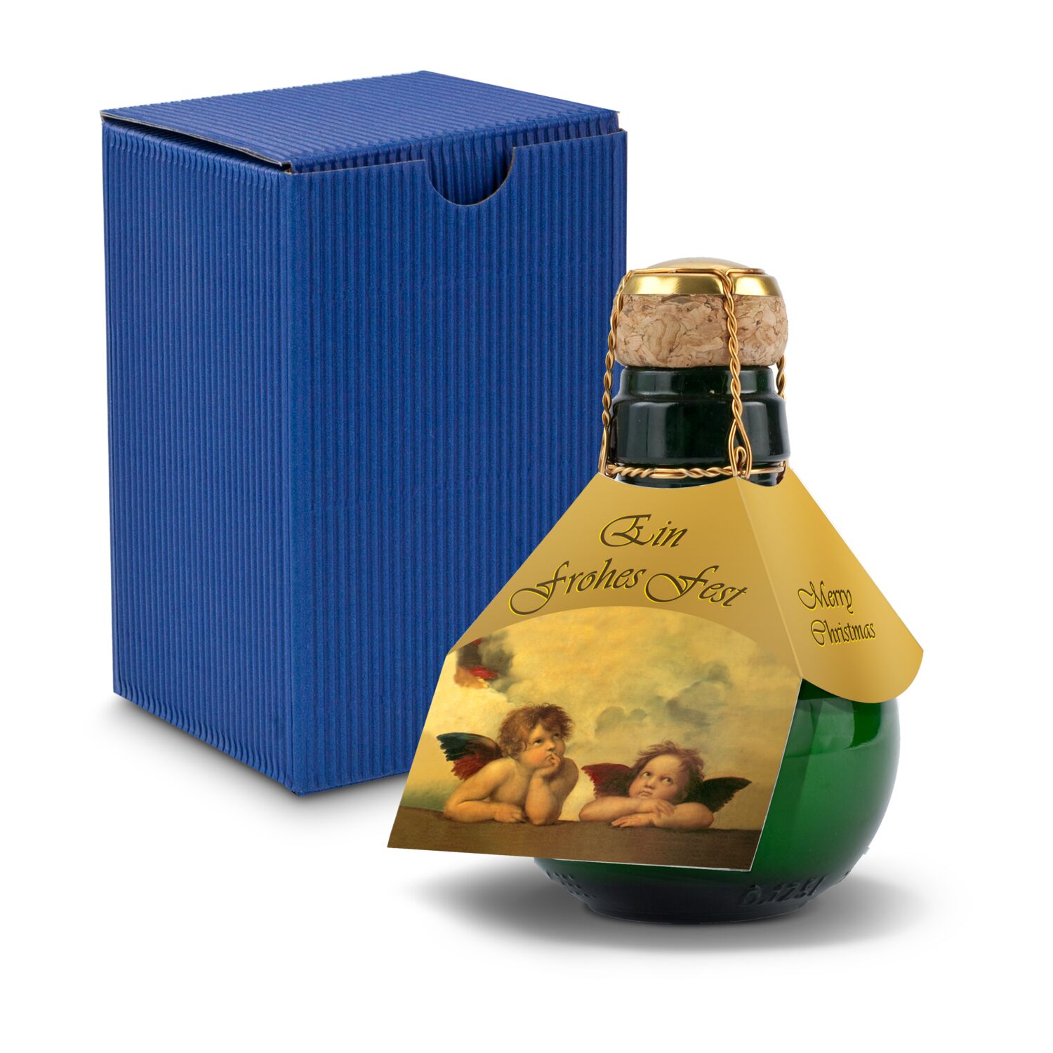 Origineller Sekt Raffael - Karton Blau, 125 ml 2K1358g3