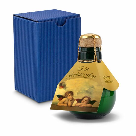 Origineller Sekt Raffael - Karton Blau, 125 ml 2K1358g3