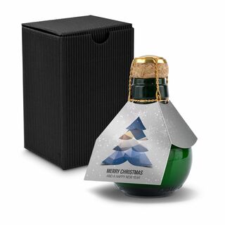 Origineller Sekt Merry Christmas - Karton Schwarz, 125 ml 2K1358l2
