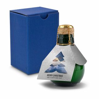 Origineller Sekt Merry Christmas - Karton Blau, 125 ml 2K1358l3