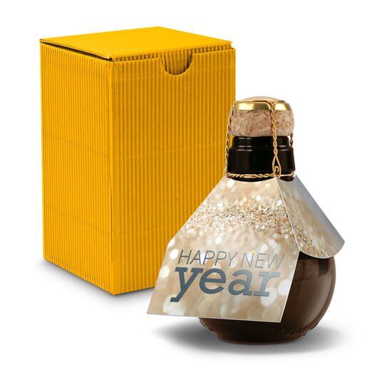 Origineller Sekt Happy New Year - Karton Gelb, 125 ml 2K1358o1