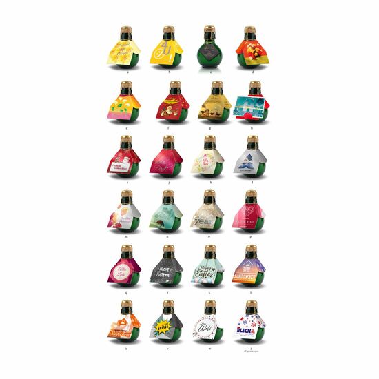 Origineller Sekt I love u - Karton Schwarz, 125 ml 2K1358p2