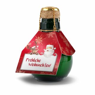 Kleinste Sektflasche der Welt Fröhliche Weihnachten 2K1540i