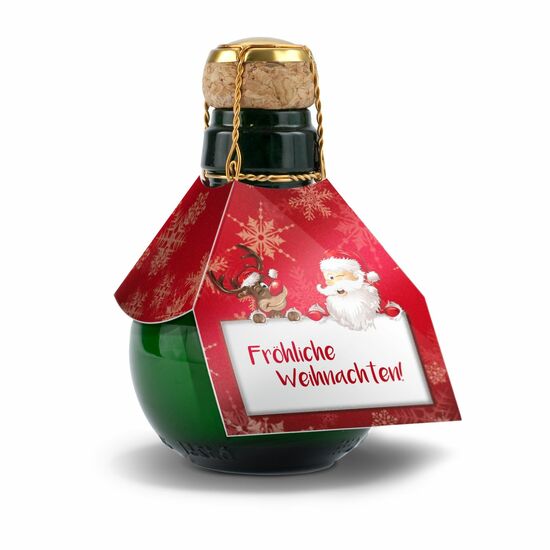 Kleinste Sektflasche der Welt Fröhliche Weihnachten 2K1540i