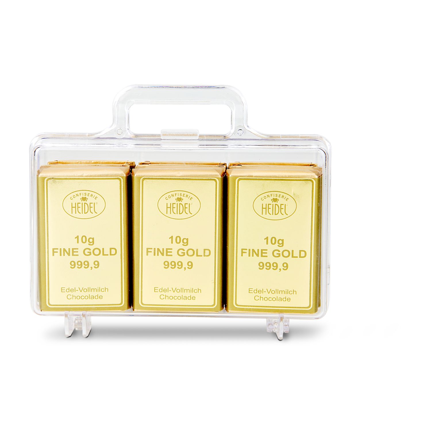 Geschenkartikel: Du bist Gold wert - Goldkoffer mit 12 Schokoladen Goldbarren (120 g) 2K1724