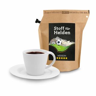 Geschenkartikel / Präsentartikel: WM-Kaffee Stoff für Helden 2K1964