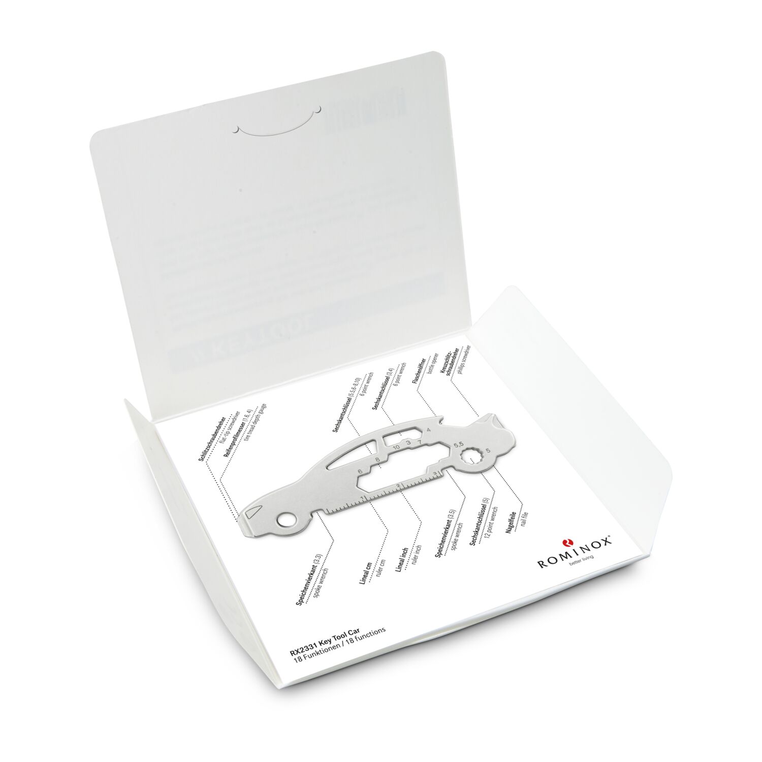 ROMINOX® Key Tool Car/Auto (18 Funktionen) Merry Christmas 2K2102p