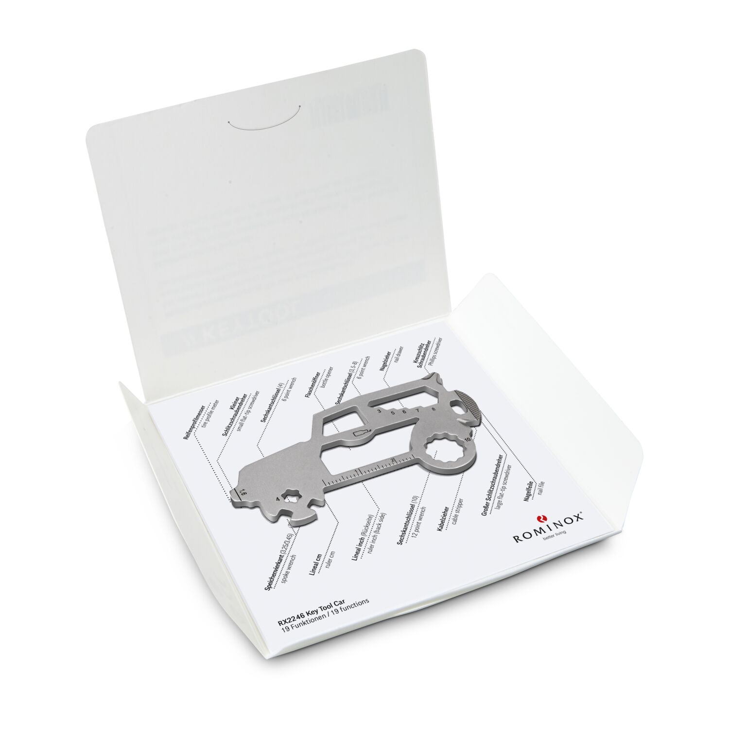 ROMINOX® Key Tool SUV (19 Funktionen) Danke 2K2103e
