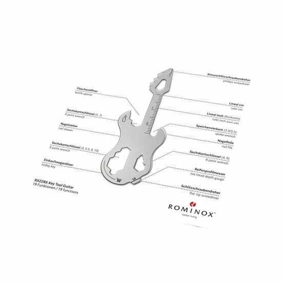 ROMINOX® Key Tool Guitar (19 Funktionen) Deutschland Fan Jubelverstärker 2K2107k