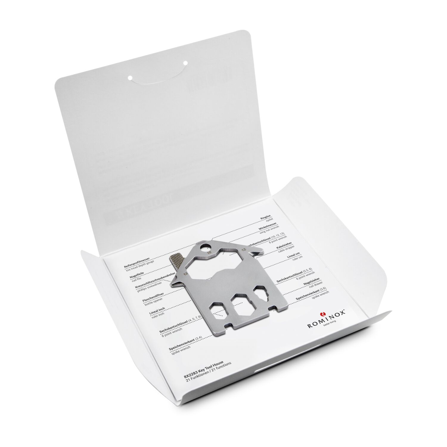 ROMINOX® Key Tool House (21 Funktionen) Viel Glück 2K2109i