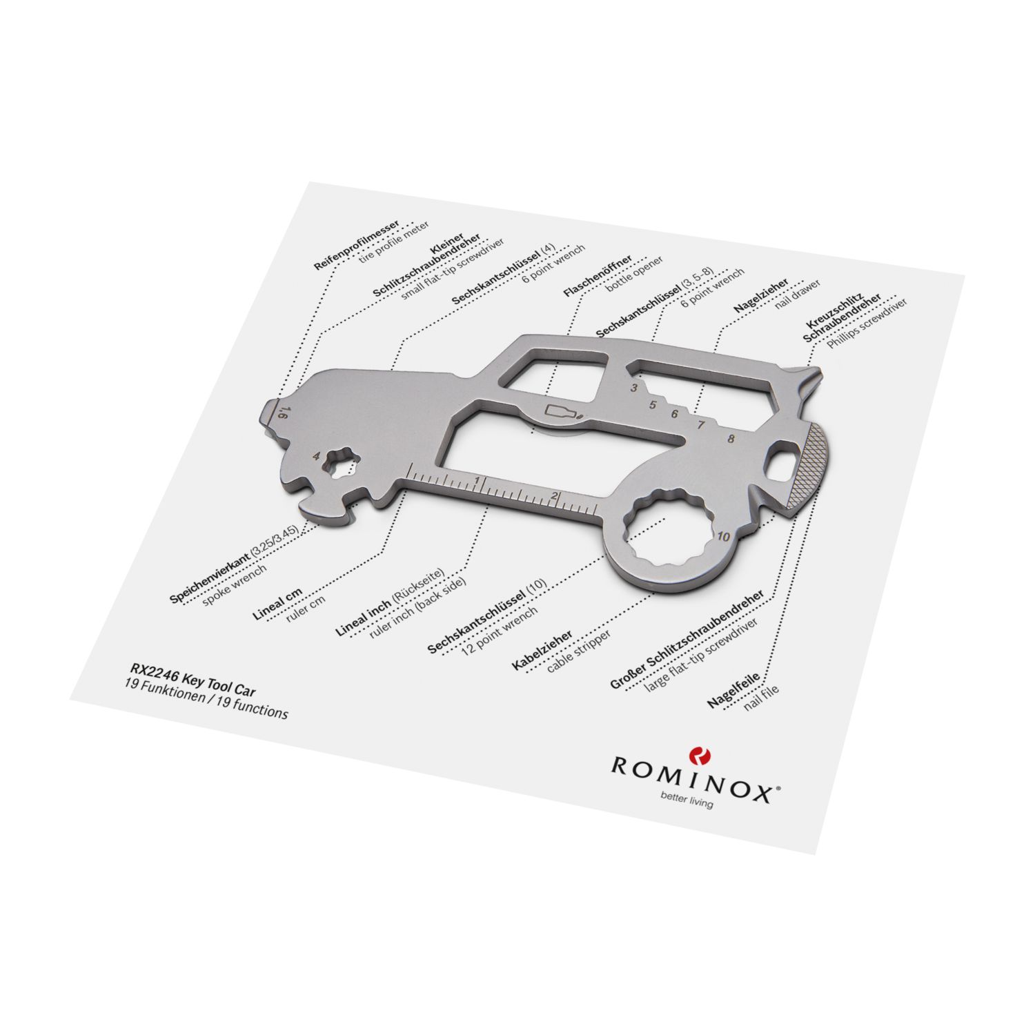 ROMINOX® Key Tool SUV (19 Funktionen) Frohe Weihnachten 2K2201e