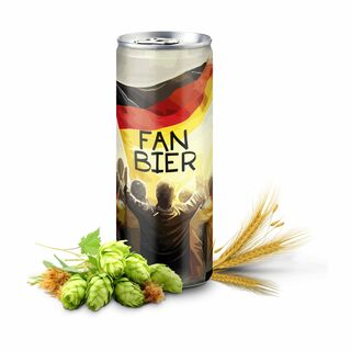 Helles Bier zur Fußball Europameisterschaft 2024 - feinherb u. malzig - FB-Etikett Soft-Touch, 250 ml 2P025HSf