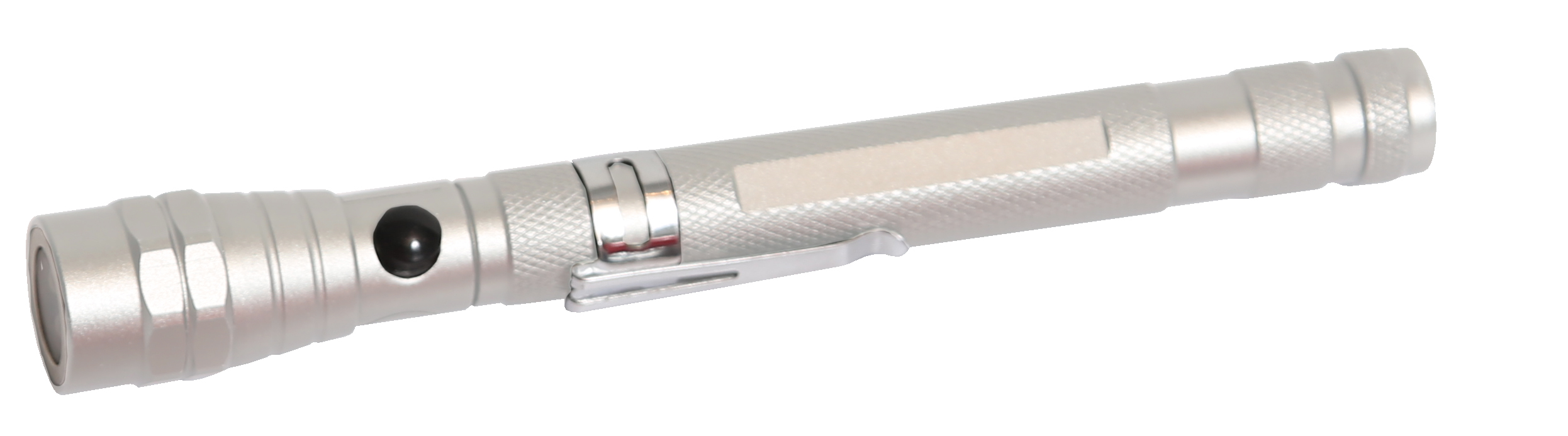 Teleskop-Taschenlampe silber