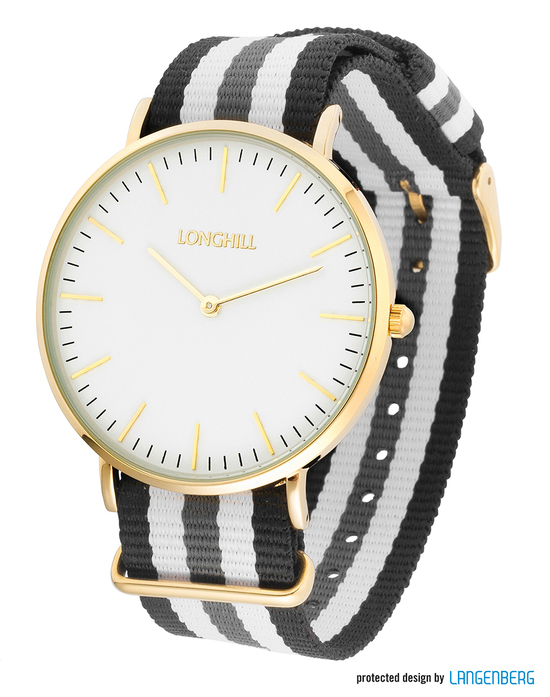 Metalluhr TEXSTYLE FLAT gold big