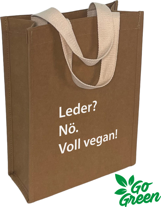 Eco-Tragetasche (Waschpapier in Lederoptik)