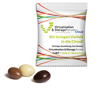 Mandeln im Werbetütchen 12 g Mandelmischung Standard-Folie transparent