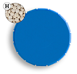 Super Mini Clic Clac Box 12 g Zimtpastillen PMS Process Blue