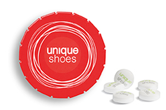 Super Mini Clic Clac Box 12 g Sweetprints Pfefferminz PMS 032 C
