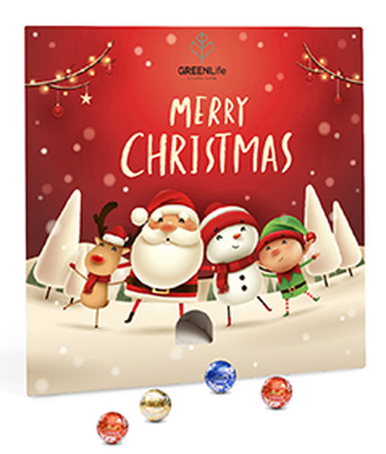 Lindt Lindor Adventsspender "Quadrat" 115 g