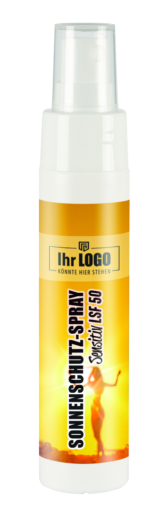 50 ml Sprayflasche Slim mit Hand-Desinfektionsspray - inkl. Loopi